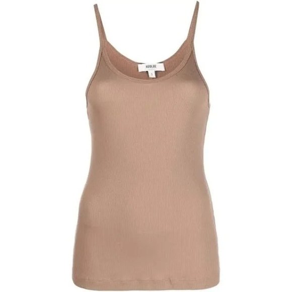 Agolde Scoop Neck Tank top size SMALL Brown - Picture 1 of 4